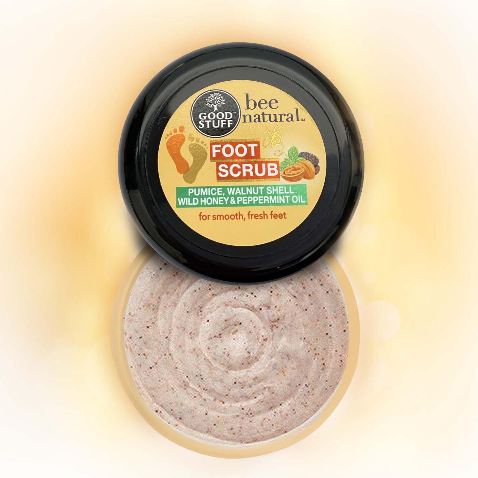 GOOD STUFF THE SKINCARE COMPANY Good Stuff Bee Natural Soothing Foot Scrub with Walnut Shell powder and Wild Honey 200ml /6.76 Fl.Oz
