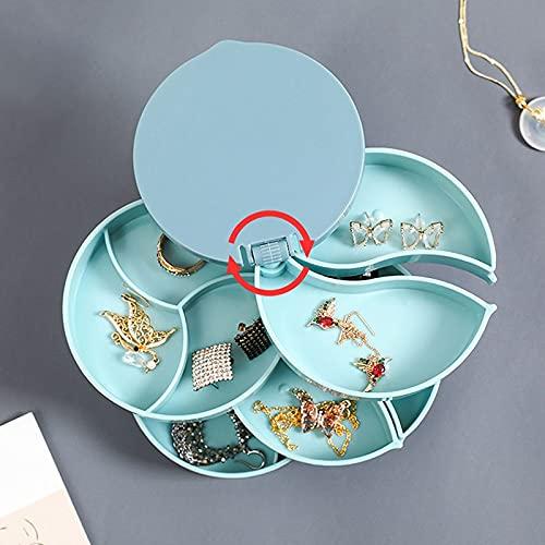 BinOxy BinOxy Makeup Organizer Dressing Table With Lid Jewelry Box Multi-layer Rotating Desktop Storage Box With Mirror Cosmetic Storage Box Makeup Storage Shelf