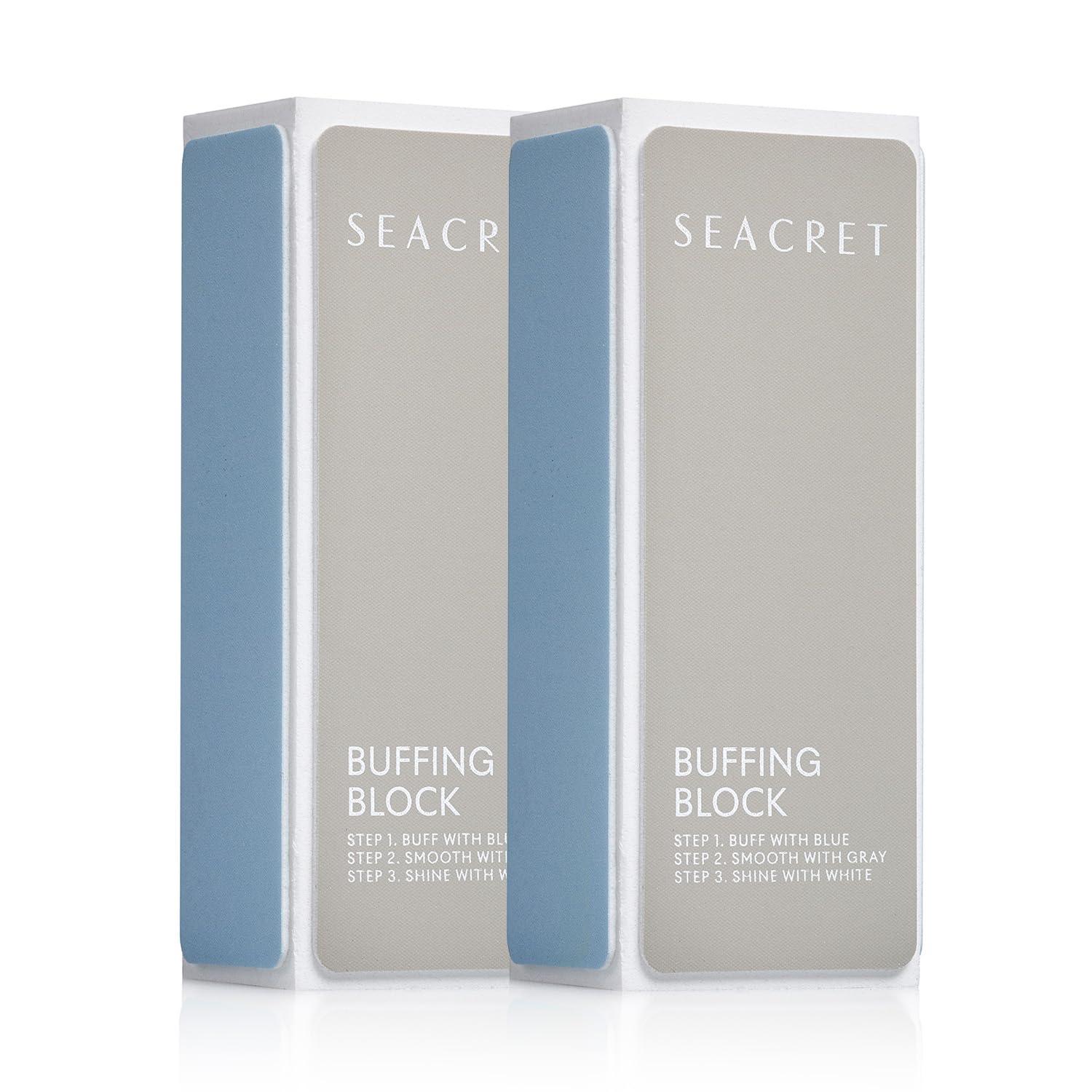 SEACRET SEACRET - Professional Nail Buffing Block. 3 Ways Buffing Block The Secret for Shiny Nails. Manicure & Pedicure - Pack of 2