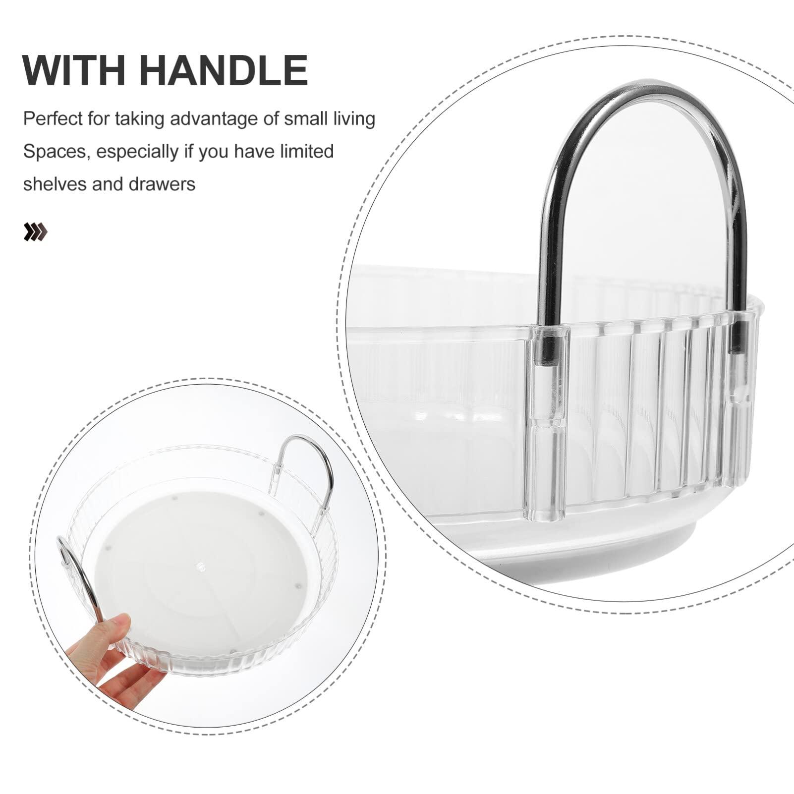 FOMIYES Box Storage Tray Cosmetic Rotating Tray Desktop Cosmetic Organizer Small Skincare Organizer Rotating Cosmetic Organizer Cosmetic Display Case Makeup Tray Organizer