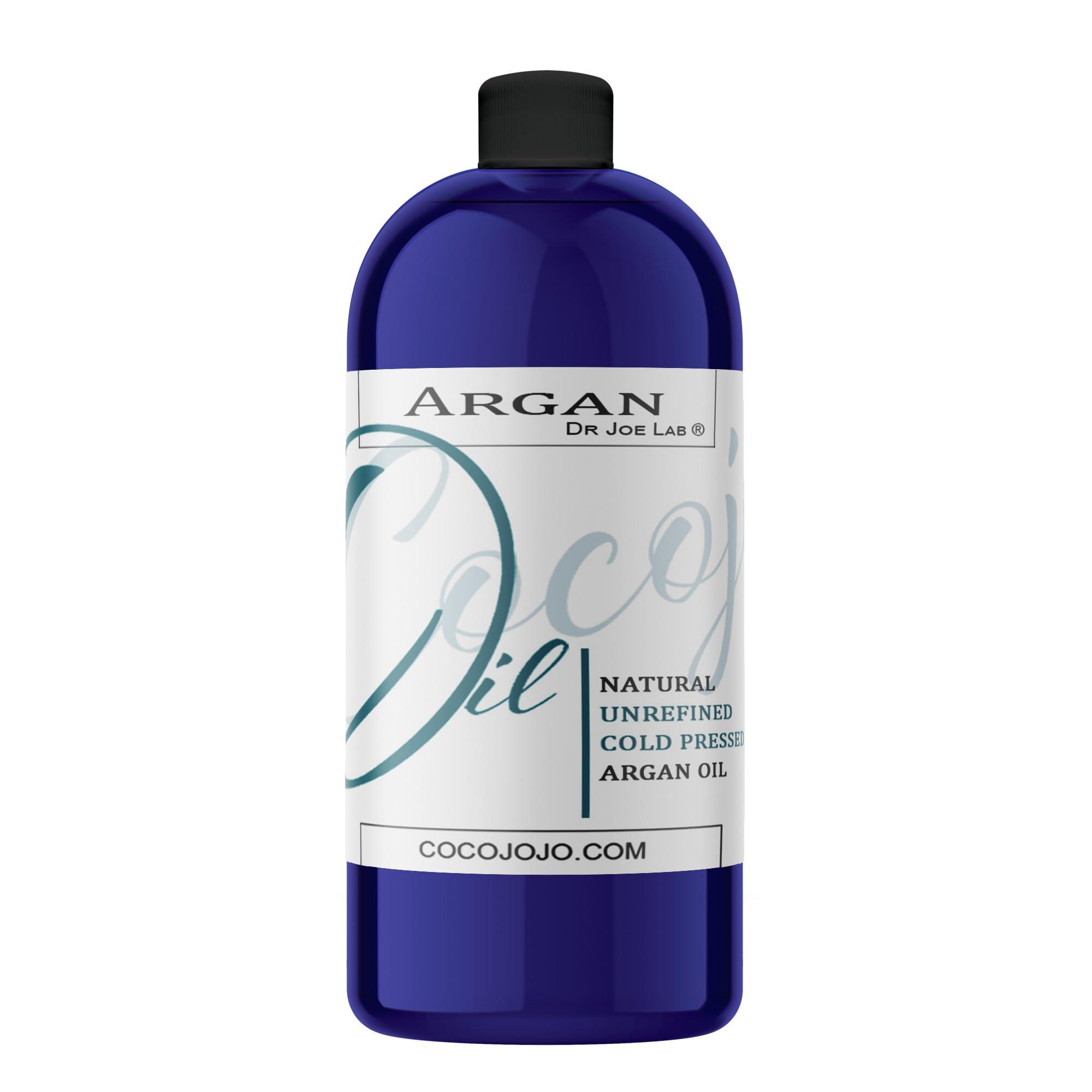 Dr Joe Lab Dr Joe Lab Argan Nut Oil 32 oz Pure Natural Moroccan Argon Nut Unrefined Cold Pressed Extra Virgin - for Hair Skin Body Nail and Beard - Moisturizing, Soothing, Hydrating, & Nourishing Marrakesh Oil