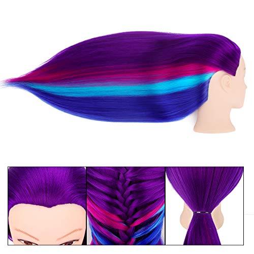 TopDirect Mannequin Head with Hair, TopDirect 26\" Training Head Hair Mannequin Manikin Head Cosmetology Doll Head Practice Styling Hairdressing Training Braiding Heads with Clamp Holder and Tool Set