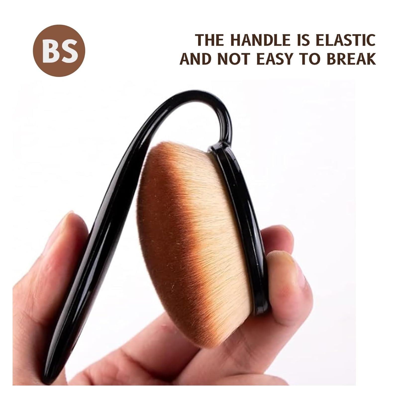 BloomBlend BloomBlend Sunscreen Brush Set - Sunblock Applicator for Kids, Babies, Families, Adults, Parents,Child-Safe Face and Body, Portable with Protective Caps and Cleaning Mat(Black/Rose Gold)(Black)