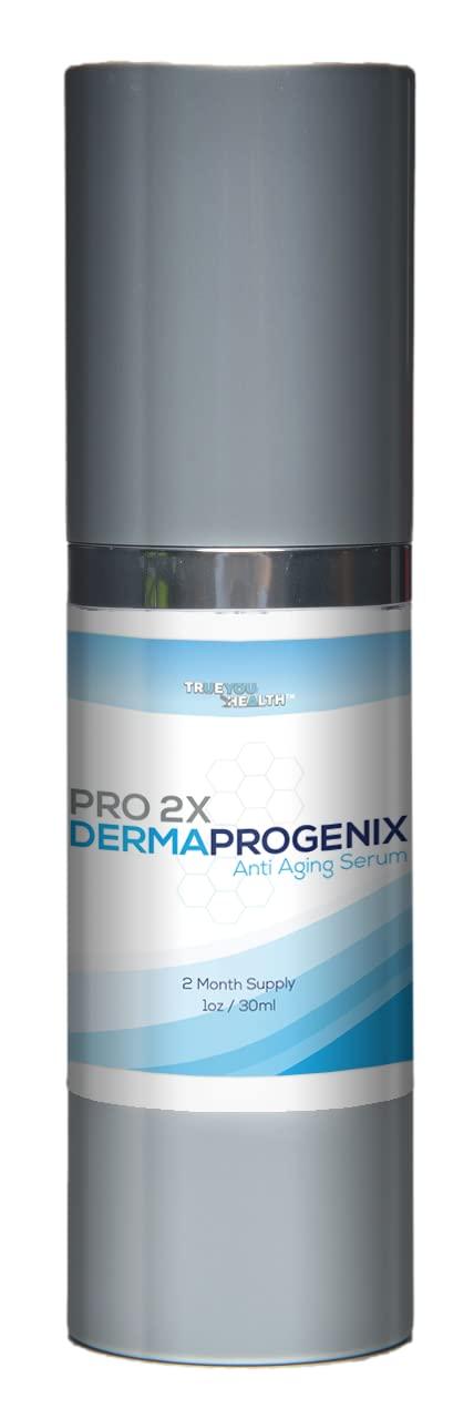 True You Health PRO 2X DERMA PROGENIX Serum - Anti Aging Serum - 2 Month Supply - Help Protect Skin from Premature Aging - Nourishing Face Serum for Glowing Skin - Improve Wrinkles, Redness, & Hyperpigmentation