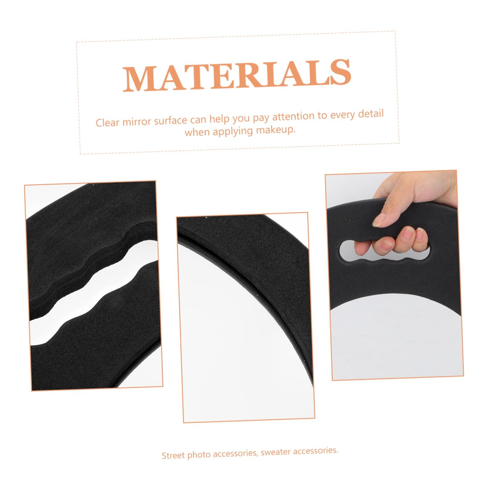 ZRxmNoTh Mirror Makeup Mirror ,Hand held Mirror , Foam Mirror Handheld Mirrors Hand Mirror Round Mirror Wall-mounted Mirrors Hair Salon Mirror Handheld Makeup Mirror Barber Mirror Cosmetic Hairdressing Mirror