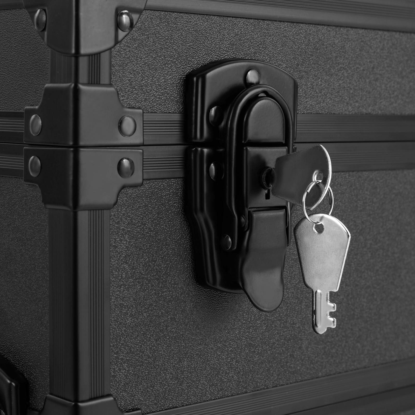 YIYIONCE YIYIONCE Professional Makeup Case Rolling Makeup Case Makeup Train Case with LED Lighted Mirror Cosmetic Trolley Case on Wheels Multi-layer Makeup Organizer for Makeup Artists| US STOCK (6IN1 5-Tiers)