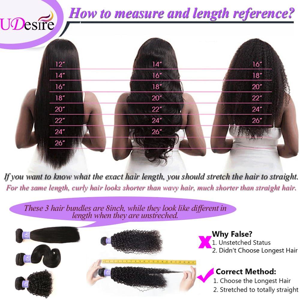 UDesire 10A Brazilian Virgin Curly Hair 1 Bundle Brazilian Curly Virgin Hair Weave 100% Unprocessed Brazilian Remy Human Hair Extensions Natural Black Color(16 inch)