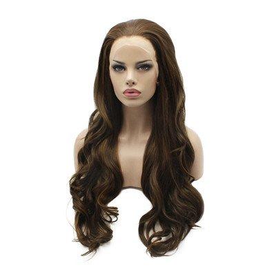 SheWig SheWig Extra Long Brown Synthetic Lace Front Wigs Wavy for Black Women Drag Queen Wigs