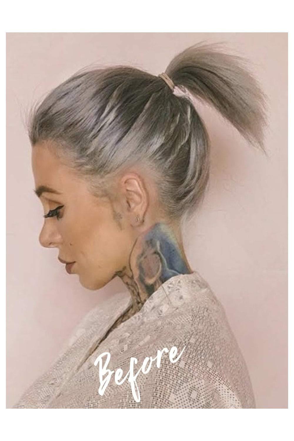 Foxy Locks Foxy Locks Silver Fox - Wrap Ponytail Clip In Hair Extensions 12/16 / 22/26 INCH 12\" | 100g