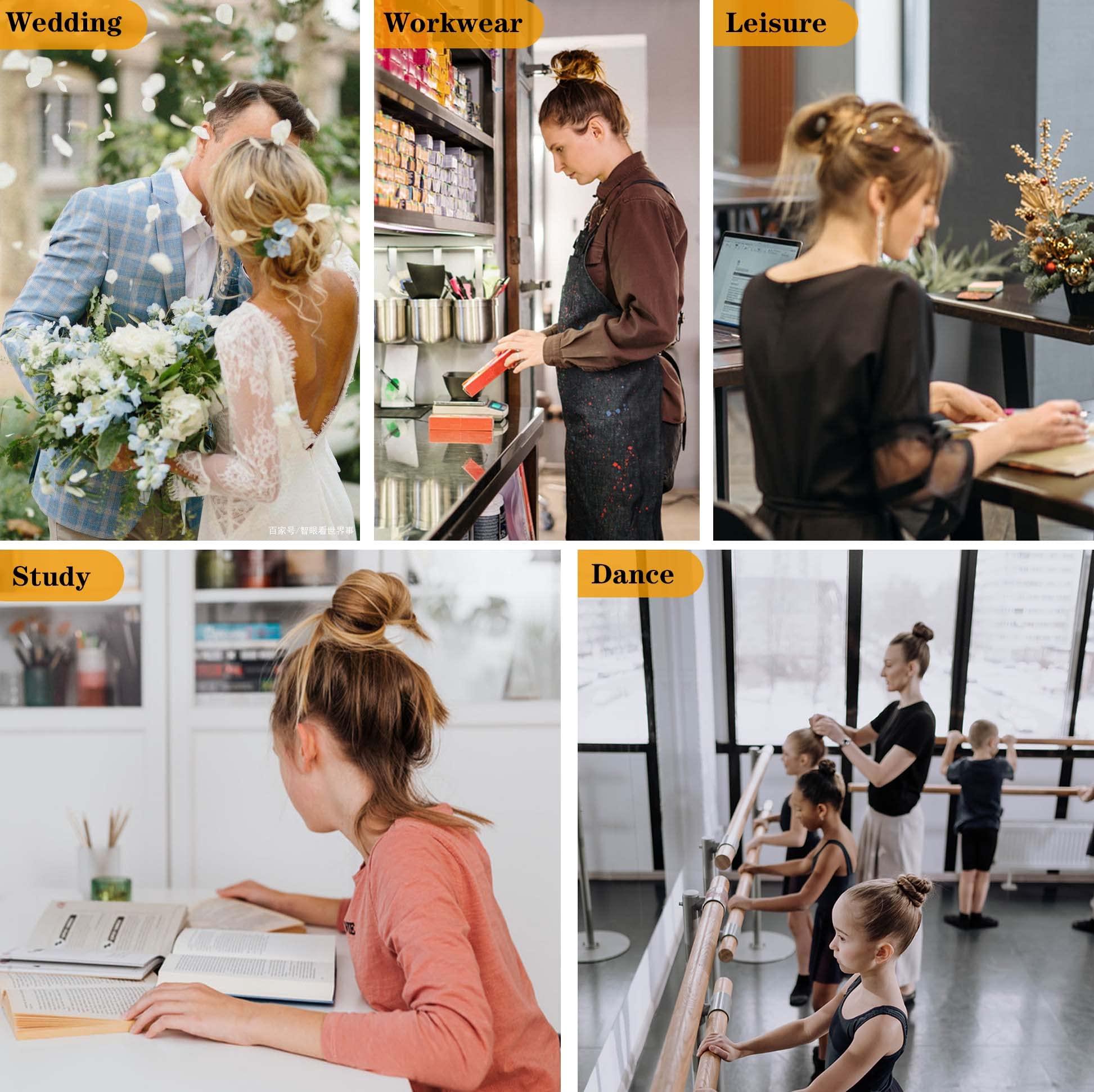 Cehony Cehony U Shaped Hair Pins, 200 Count Buns Waved Hair Pins for Updos with Box for Women Lady Girls Bobby Pins French Historical Hair Styling Pins Hair Accessories (Brown, 2.4 Inch)