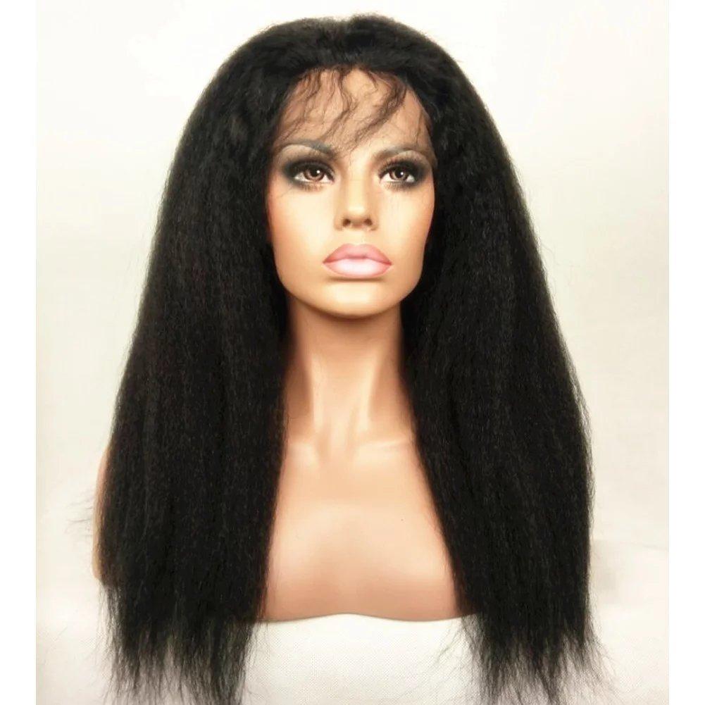 N.L.W. 360 Lace front wigs N.L.W. Italian Yaki 360 Lace Front Human Hair Wigs for Black Women Brazilian human Hair Glueless 360 Lace Wig with Baby Hair 16 inches