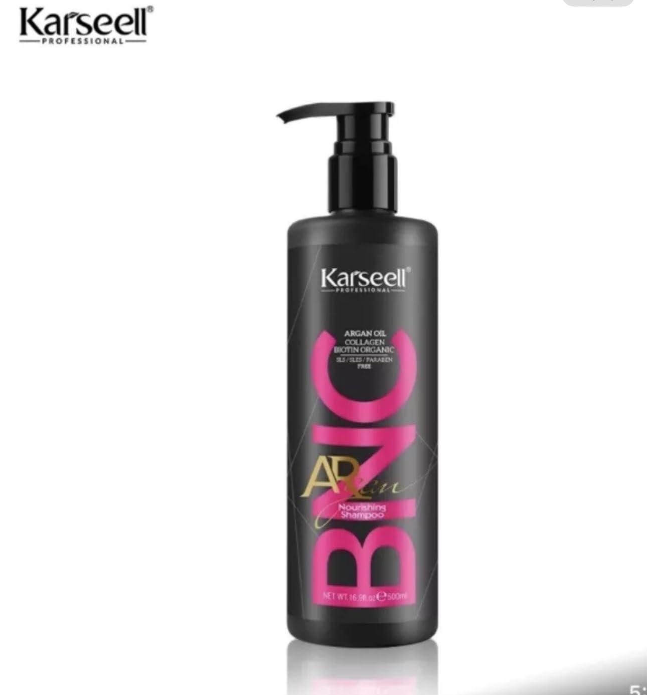 Karseell Generic Agan oil collagen Biotin Organic BNC argan Nourish Shampoo.500ml.16.9oz. for dry damaged hair