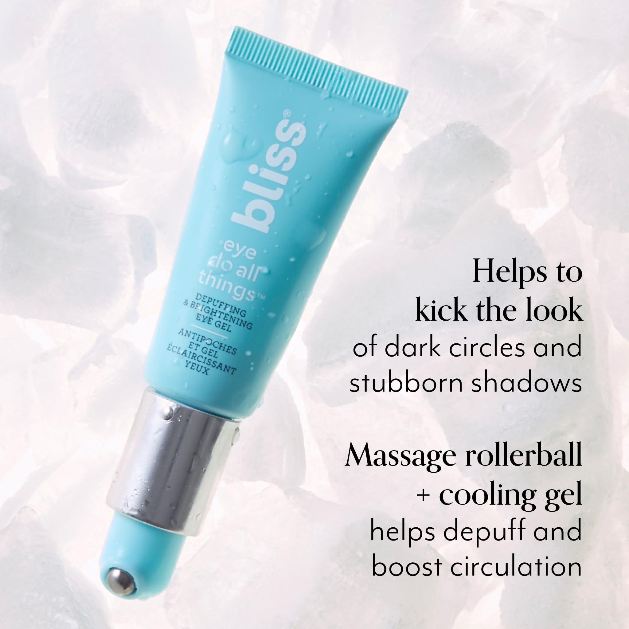 Bliss Bliss Drench & Quench Moisturizer, Bright Idea Vitamin C Serum, and Eye Do All Things Eye Gel - Deep Hydration, Daily Use Trio - Vegan and Cruelty-Free