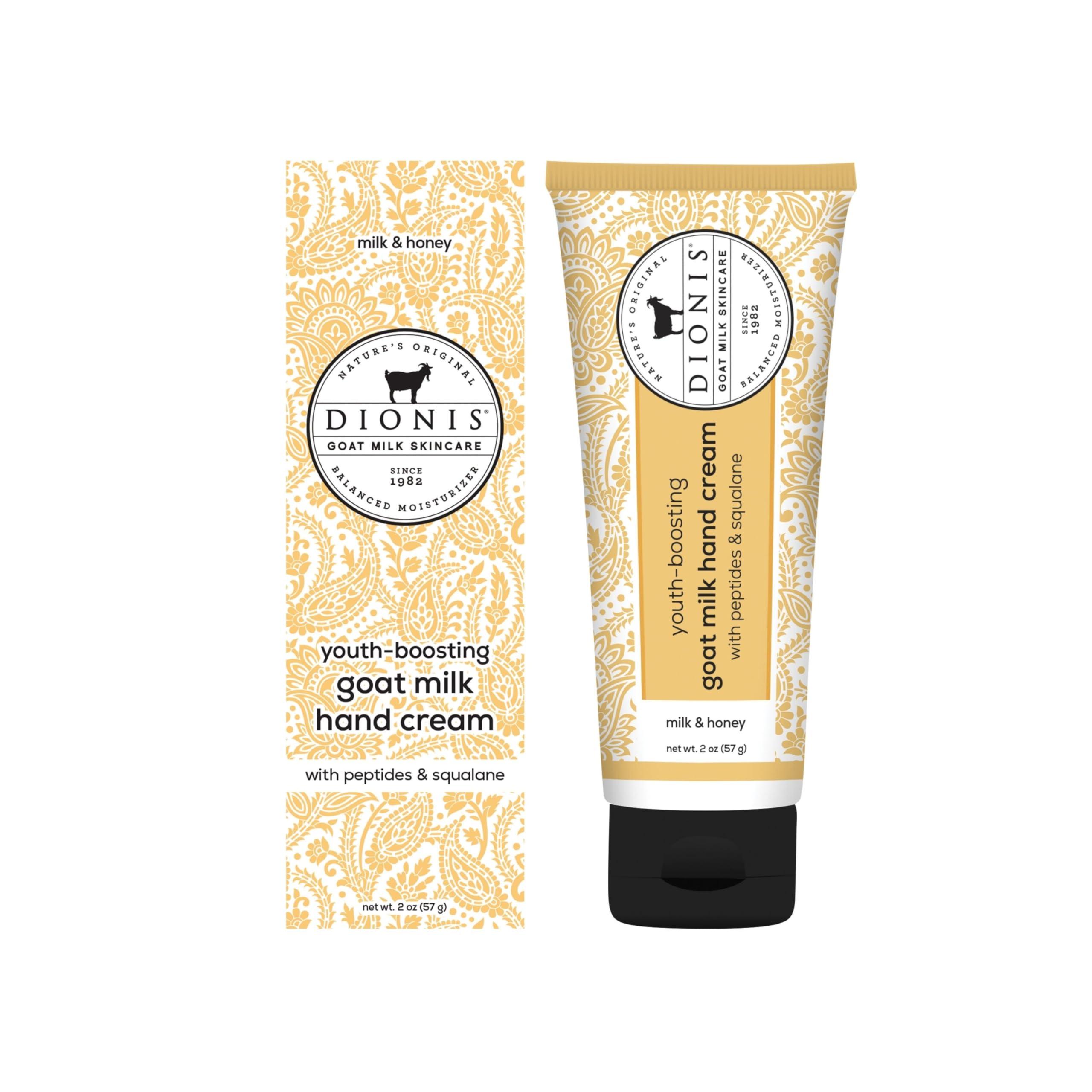 Dionis Dionis Milk & Honey Youth Boosting Goat Milk Hand Cream, 2oz + Goat Milk Body Serum & Body Lotion, 1oz each