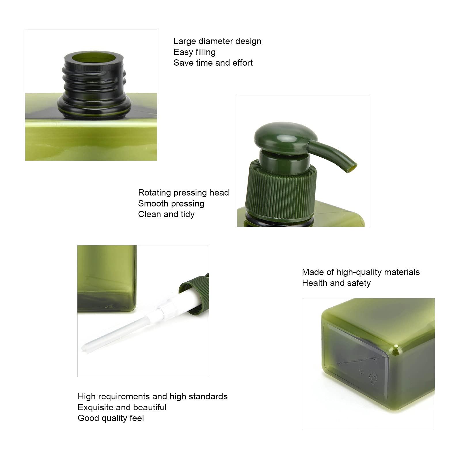 Uplory Travel Size Toiletries, Travel Bottles Thickened Bottle Body Plastic Pump Bottle Empty Leakproof Press, 3Pcs 280ml Travel Toiletry Bottles For Bathroom Vanity Kitchen Sink Travel