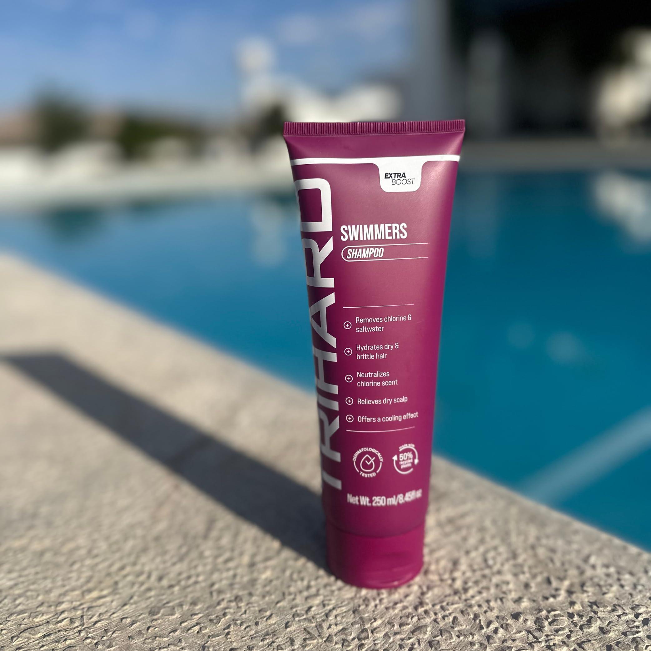 TRIHARD TRIHARD Swimmers Shampoo Extra Boost | Removing Chlorine and Hard Water Negative Effects | Specialized Swim Shampoo (Pack of 2)