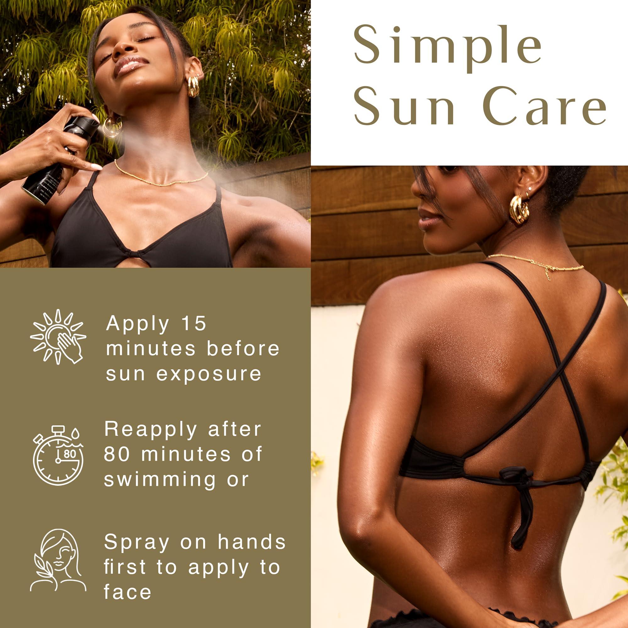 BLACK GIRL SUNSCREEN Black Girl Sunscreen - Make it Glow Face & Body Moisturizing Sunscreen Spray SPF 30, No White-Residue for Melanin Rich Skin (SPF-30-5oz-Spray)