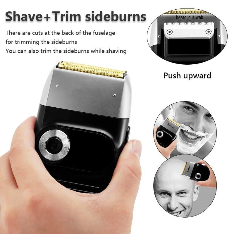 WTCBQC Electric Razors for Men, Professional Shaver Hair Cleaning Shave Shaper Foil Electric Shaver Head Shaving Machine Rotary Motor Electric Razor for Men (Color : OneColor)