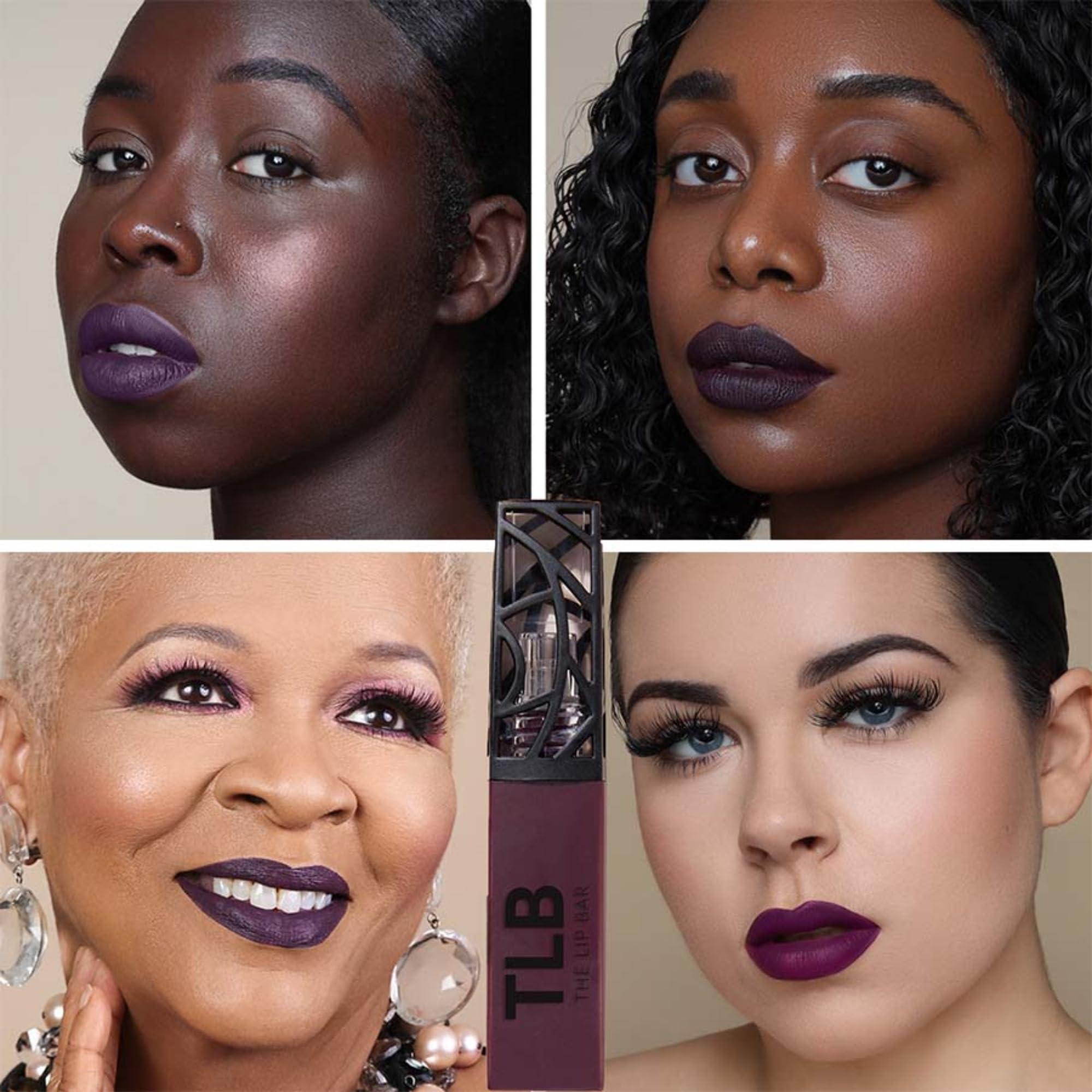 The Lip Bar The Lip Bar - Nonstop Liquid Matte Lipstick, Drama Queen (Deep Eggplant) - High Pigment - One Swipe - Long Lasting - Jojoba Oil & Vitamin E - Vegan & Cruelty Free - Makeup & Cosmetics - .24 fl oz