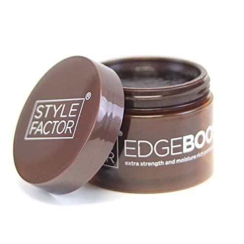 EDGEBOOSTER Style Factor Edge Booster Strong Hold Water-Based Pomade - Super Shine & Moisture 3.38oz (AMBER)