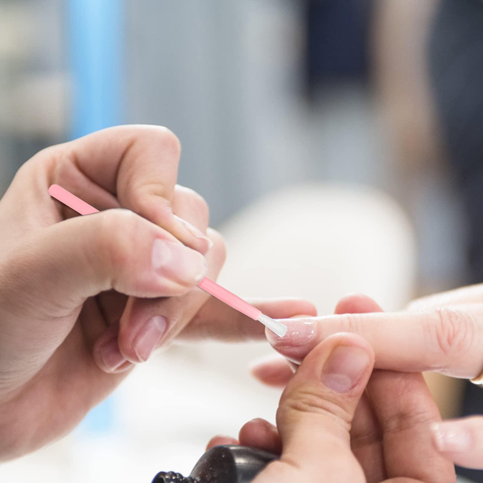 G2PLUS G2PLUS 100Pcs Lip Brush, Pink Lip Gloss Brush Wand, Nylon Lipstick Gloss Applicator, Disposable Nail Brushes for Makeup, PYO Cookie Paint, Nail Art, Painting, Detail Brush