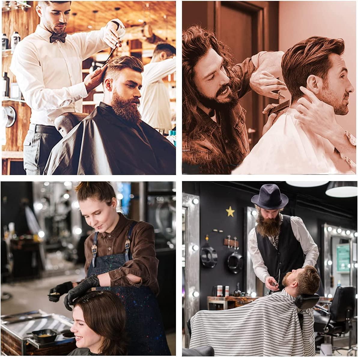 Sirabe Sirabe Hair Cutting Scissors Set, Professional Haircut Scissors Kit with Cutting Scissors,Thinning Scissors, Comb,Cape, Clips, Black Hairdressing Shears Set for Barber, Salon, Home