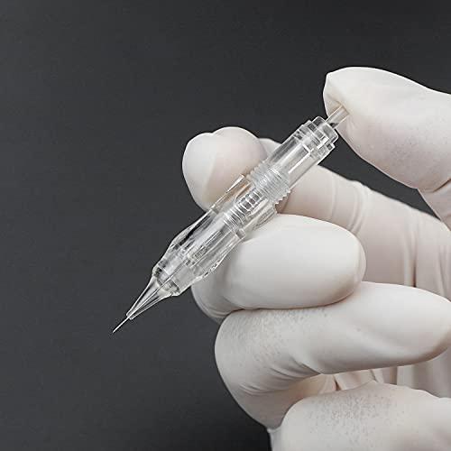 BIOMASER Cartridge Needles – BIOMASER 10PCS Sterilized Permanent Makeup Cartridge Needles Screw Thread Tattoo Needle for Permanent Makeup Machine Tattoo Pen for Eyebrow Eyeliner Lip Contour(1R-0.18MM)