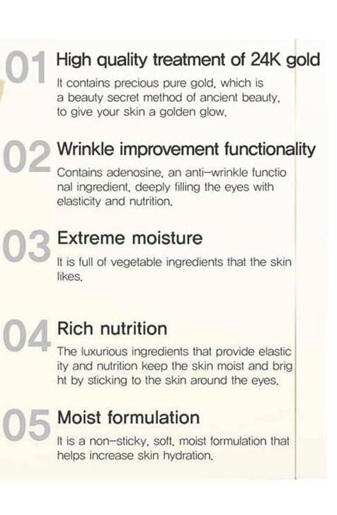Anjo Generic Eye Cream 24K Gold Eye Cream Anti-Puffiness, Anti-wrinkle, Dark Circles by Anjo Unisex Rich Nutrion to the skin