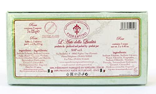 Saponificio Artigianale Fiorentino Saponificio Artigianale Fiorentino Tuscan Rose Soap Set from Italy