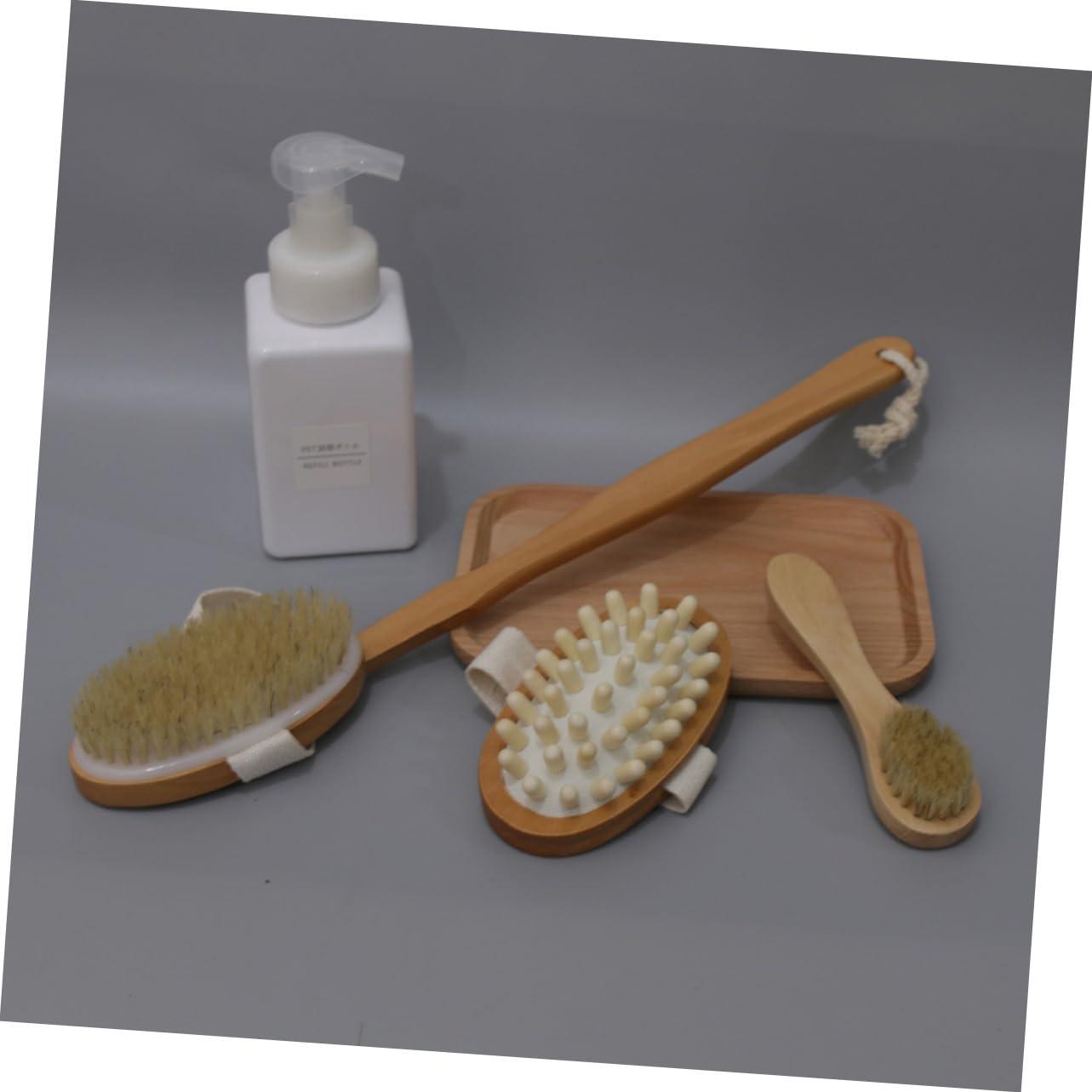 Healeved Healeved 4pcs Taking Shower Tools Bathing Accessories Wooden Bathing Supplies Bathing Tool for Home