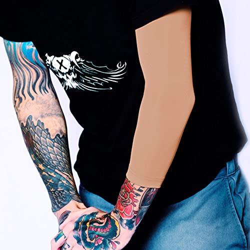 Tat2X Tat2X Ink Armor Premium 3/4 Arm Tattoo Cover Up Sleeve - No Slip Gripper - U.S. Made - Light - ML (single arm/elbow sleeve)