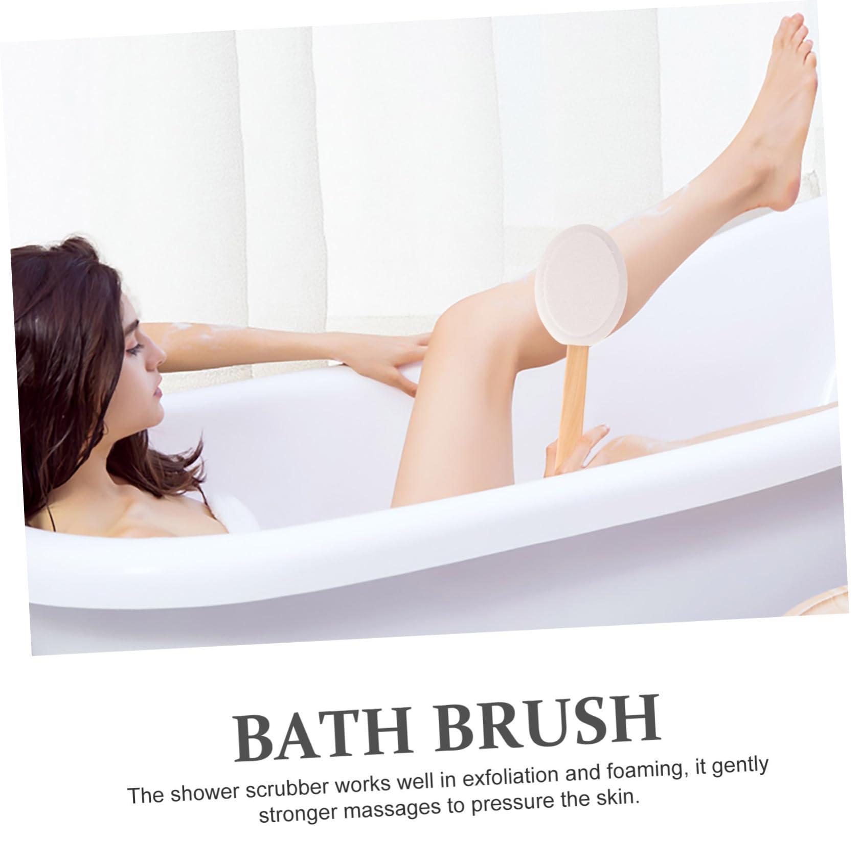 Beavorty Beavorty Bath Brush with Long Handle Bath Body Anti Gentle Skin Body Wash Over Duster Bath for Shower Simple Tan Removal Dishwashing Body Scrub Catcher Bathroom Face Net Sponge