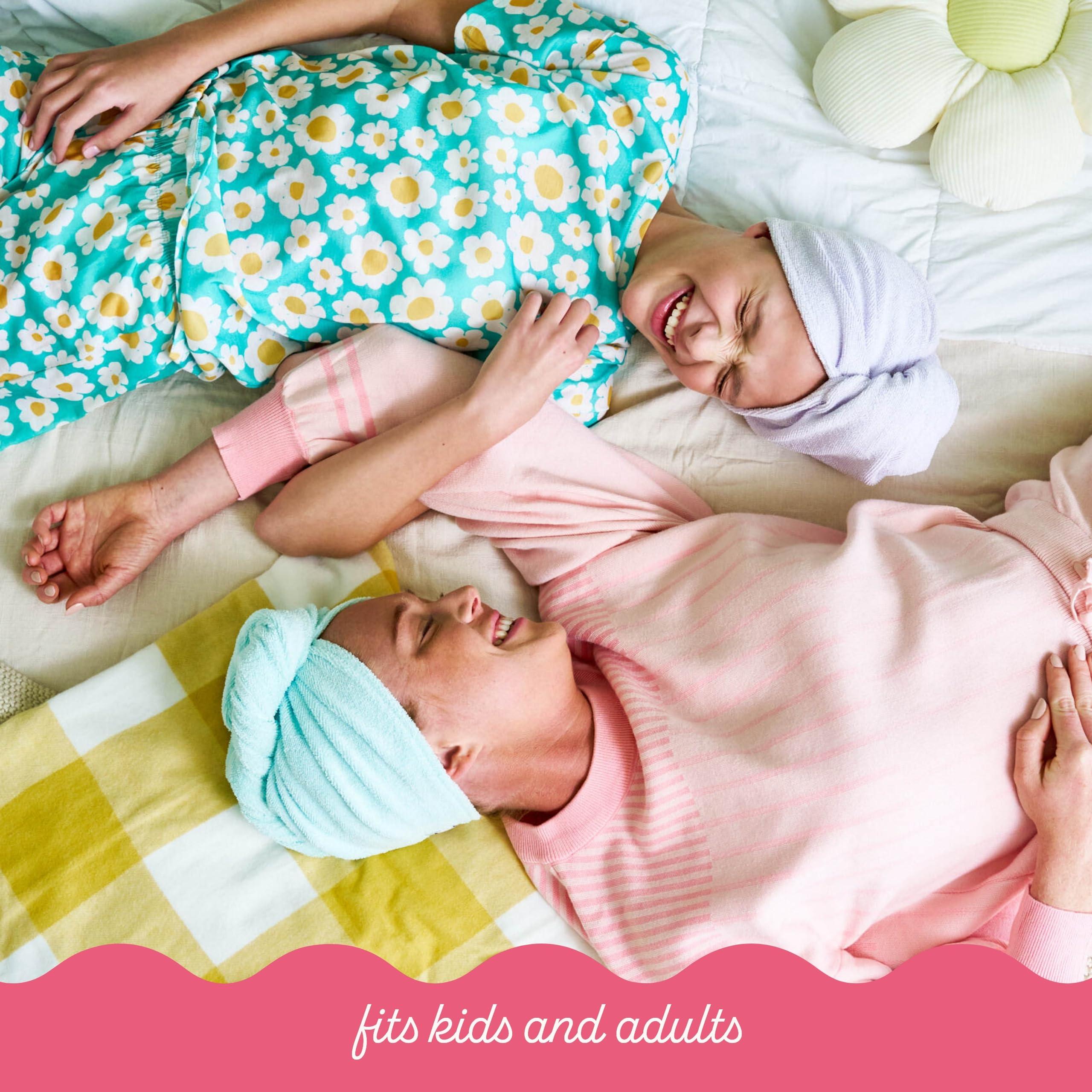 Turbie Twist Turbie Twist 2-Pack Microfiber Hair Towel for Beauty, Travel, Gifting - Wrap Turban for Straight, Wavy & Curly Hair - Premium Personal Care - Dark Aqua & Light Aqua