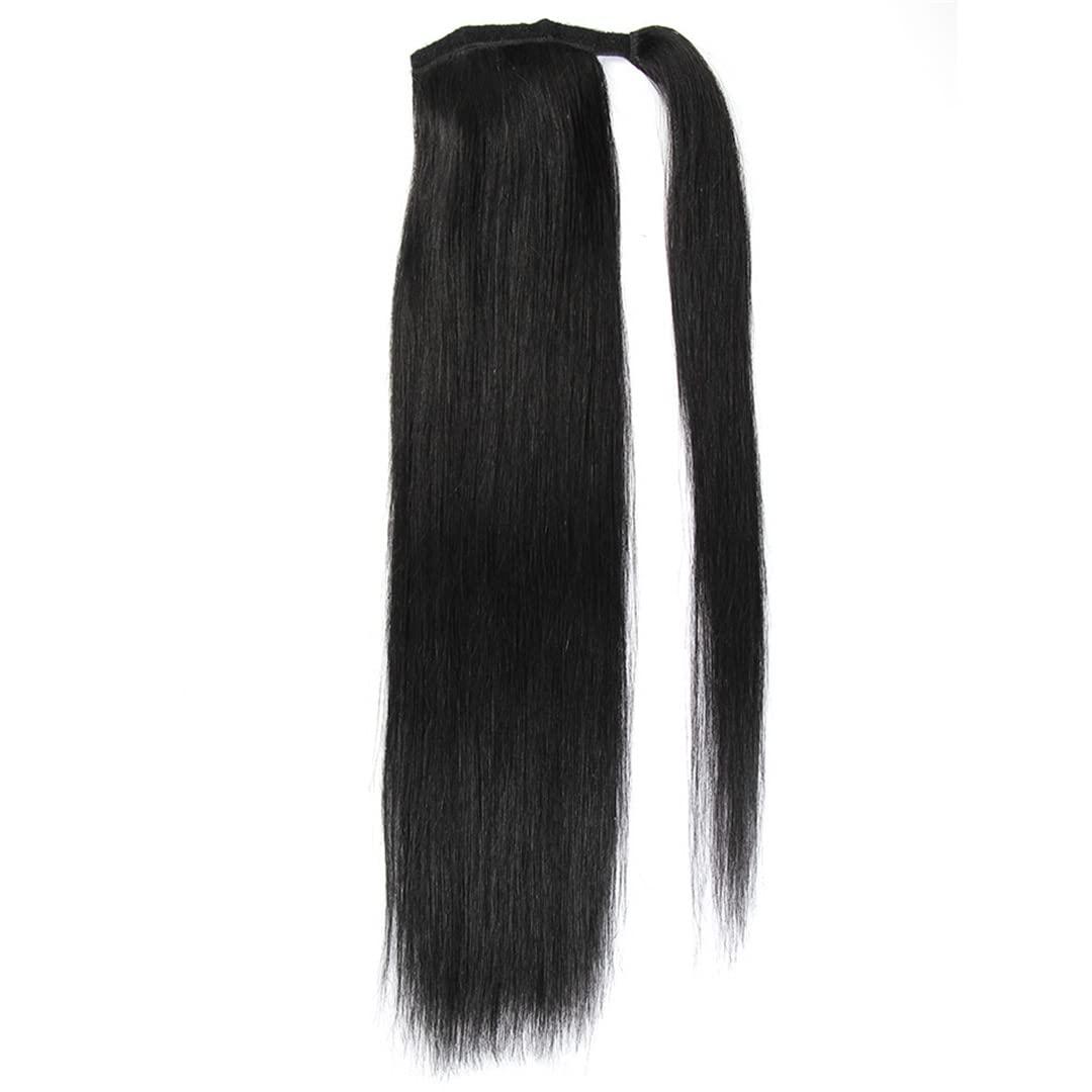 FInspiational Human ponytail Hair Straight Russian Machine Remy ponytail Tail Extension 2# Dark Brown 613# Blonde 120G 24Inch Clip In Wig #6 24inches 150g 6 Months With Proper Care