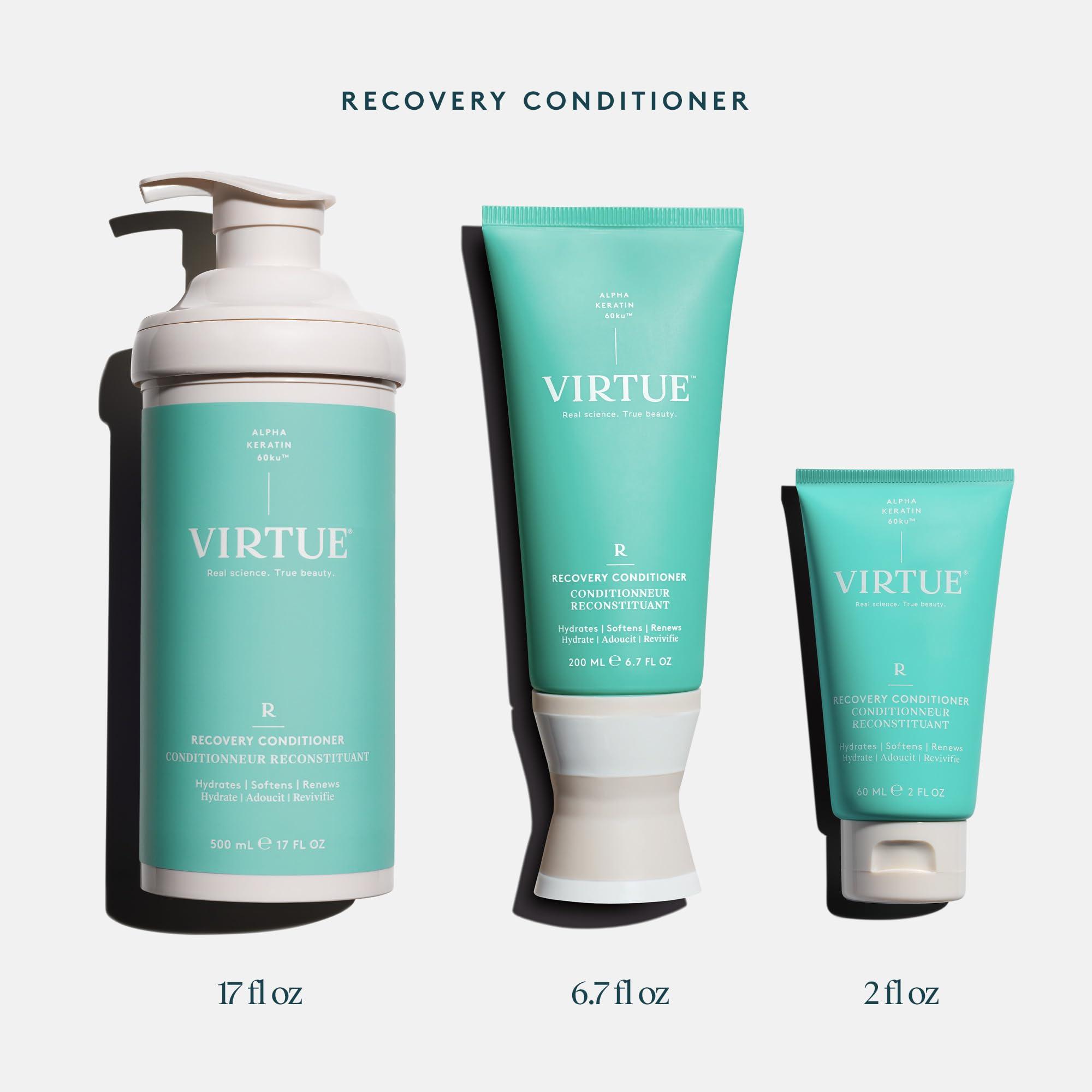 VIRTUE VIRTUE Recovery Conditioner with Keratin Hydrates, Softens, and Renews Damaged Hair, Sulfate Free, Color Safe