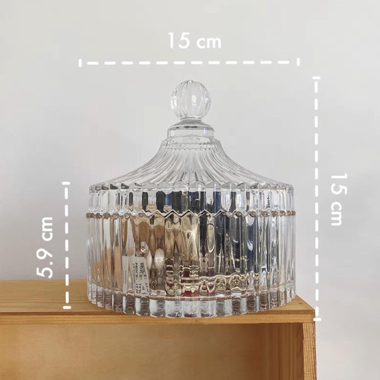 dfgsxifc Dusting Powder Container with Puff For Women, Glass Box for Dust Puff, Dusting Powder Dish and Puff, Powder Applicator with Case for Dusting Powder (C)