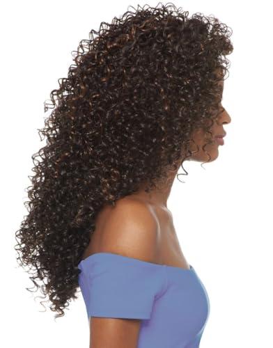 Outre Outre Synthetic Hair Half Wig Quick Weave Batik Dominican Curly (4 Medium Brown)