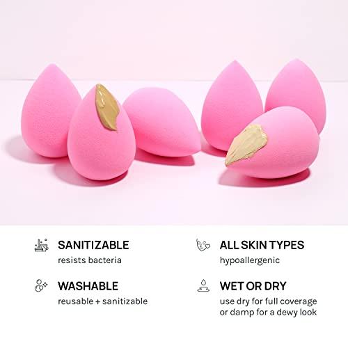 AOA STUDIO AOA Studio Collection makeup Sponge Set Latex Free and High-definition Set of 6 makeup Wonder blender For Powder Cream and Liquid, Super Soft Wonder Beauty Cosmetic