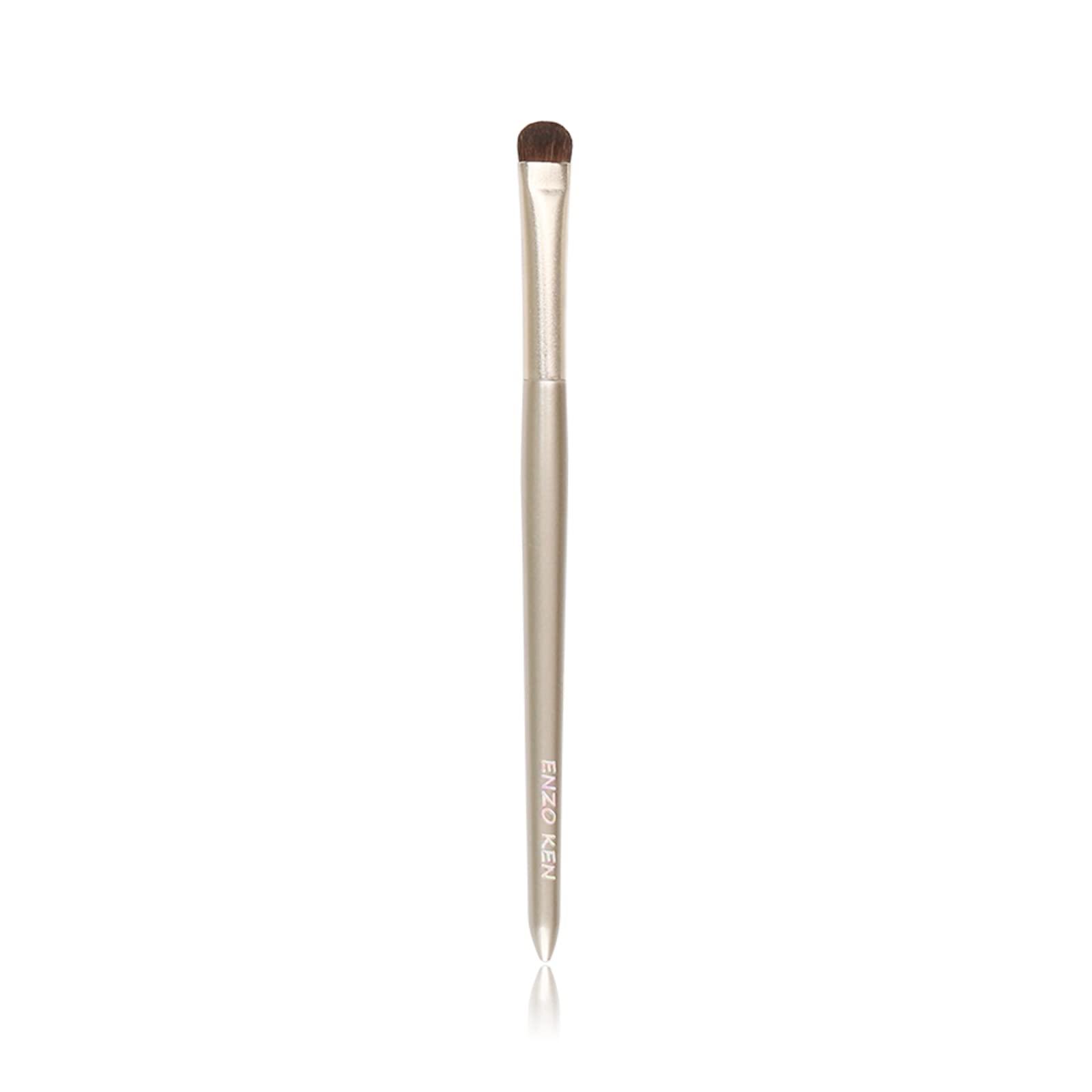 ENZO KEN Natural Pony Hair Eye Shadow Brush by ENZO KEN, Medium Smudge Eyeshadow Brush, Shader Eye Shadow Brush, Eye Smudge Brush, Single Eyeshadow Brush, Eye Brushes, Eyeshadow Blending Brush. (Gold, E203M)