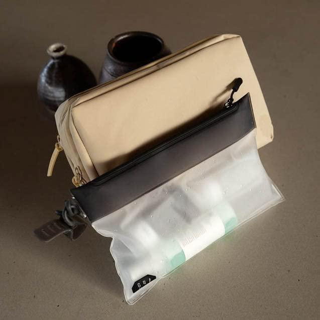 Gravel Gravel The Pouch | TSA Approved Clear Travel Toiletry Bag | Quart Size for Men & Women