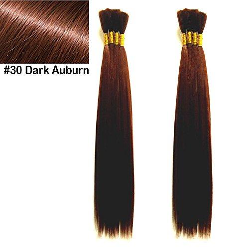 Ustar Yaki Bulk Braiding Hair, Human Hair Quality, Braids Hair Extensions for Twists, Length 18, Medium Auburn 2 Pack Deal