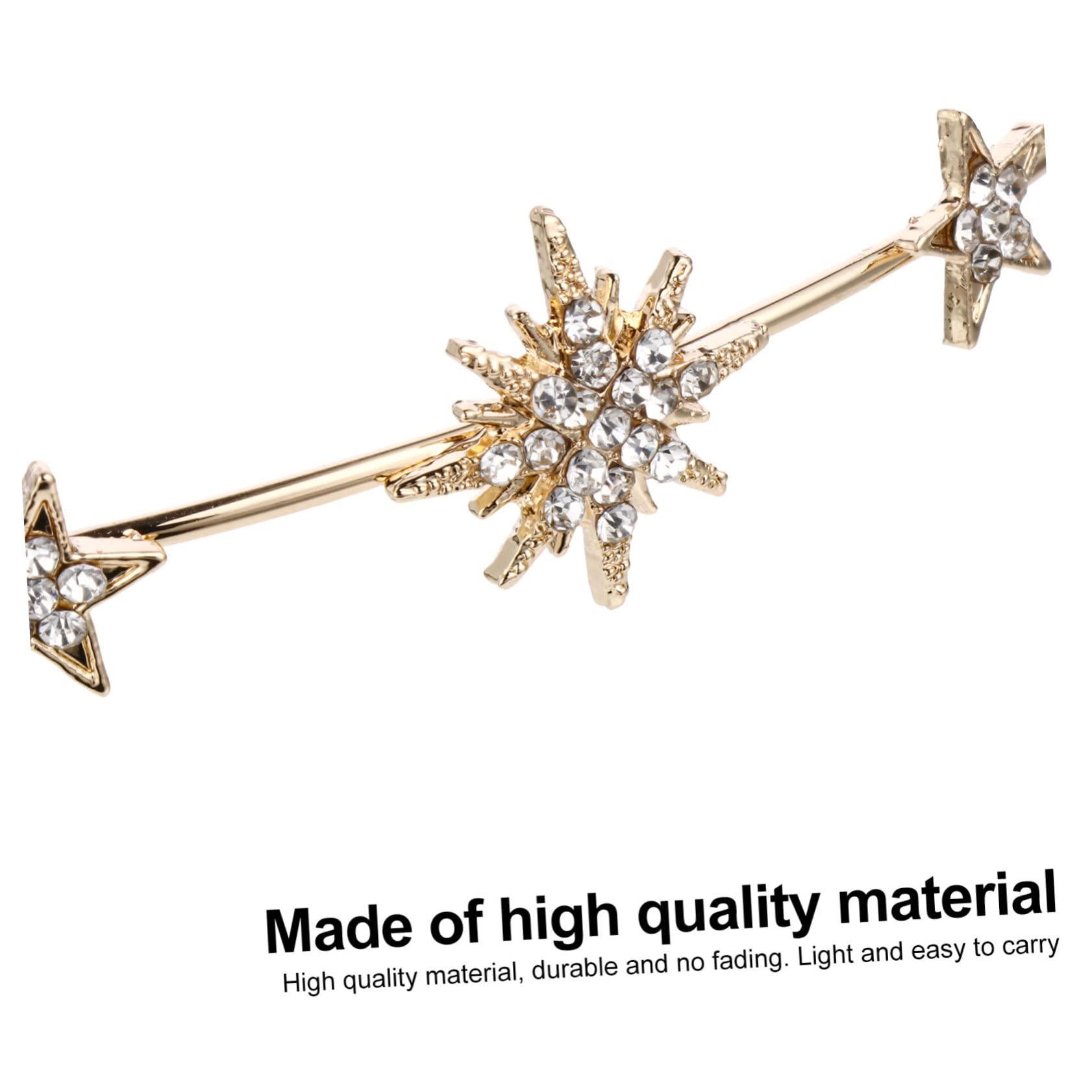 MERRYHAPY MERRYHAPY 2pcs Moon and Stars Headband Rhinestone Hair Jewelry Crystal Headdress for Wedding Party