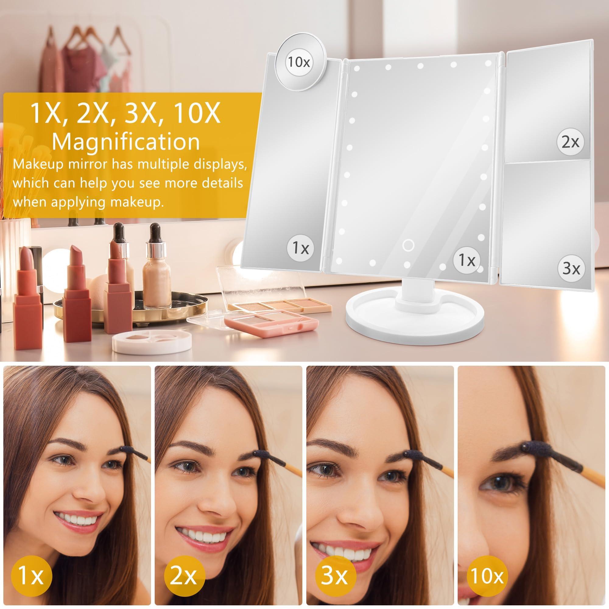 Hexagram Hexagram Sunflower Gifts for Women, Sunflower Birthday Gifts for Girl Lover, Sunflower Makeup Mirror with Lights, Sunflower Flower Butterfly Decor Gifts Mothers Day Christmas