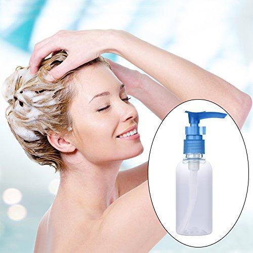 Hotop Transparent Travel Bottles Pump Bottle Lotion Dispenser Bottle, 4 Pieces (100 ml)
