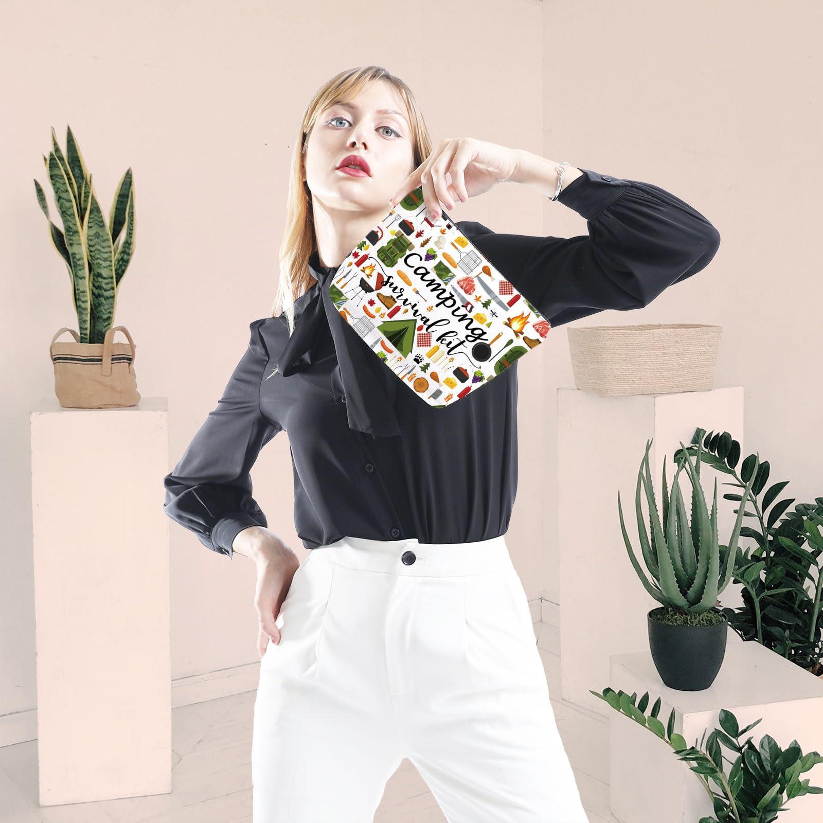 GJTIM Camping Survival Kit Camp Gift RV Gift Camper Accessories Travel Bag Happy Camper Gift (Survival Camping Bag)