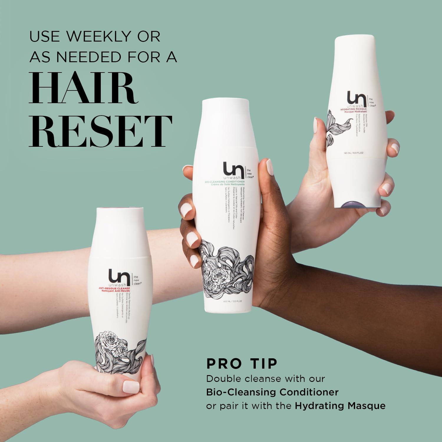 unwash Unwash Anti-Residue Cleanse - Gentle, Ph-Balanced Clarifying Shampoo for Build Up Dirt and Oil, Safe for All Hair Types, 10 fl oz