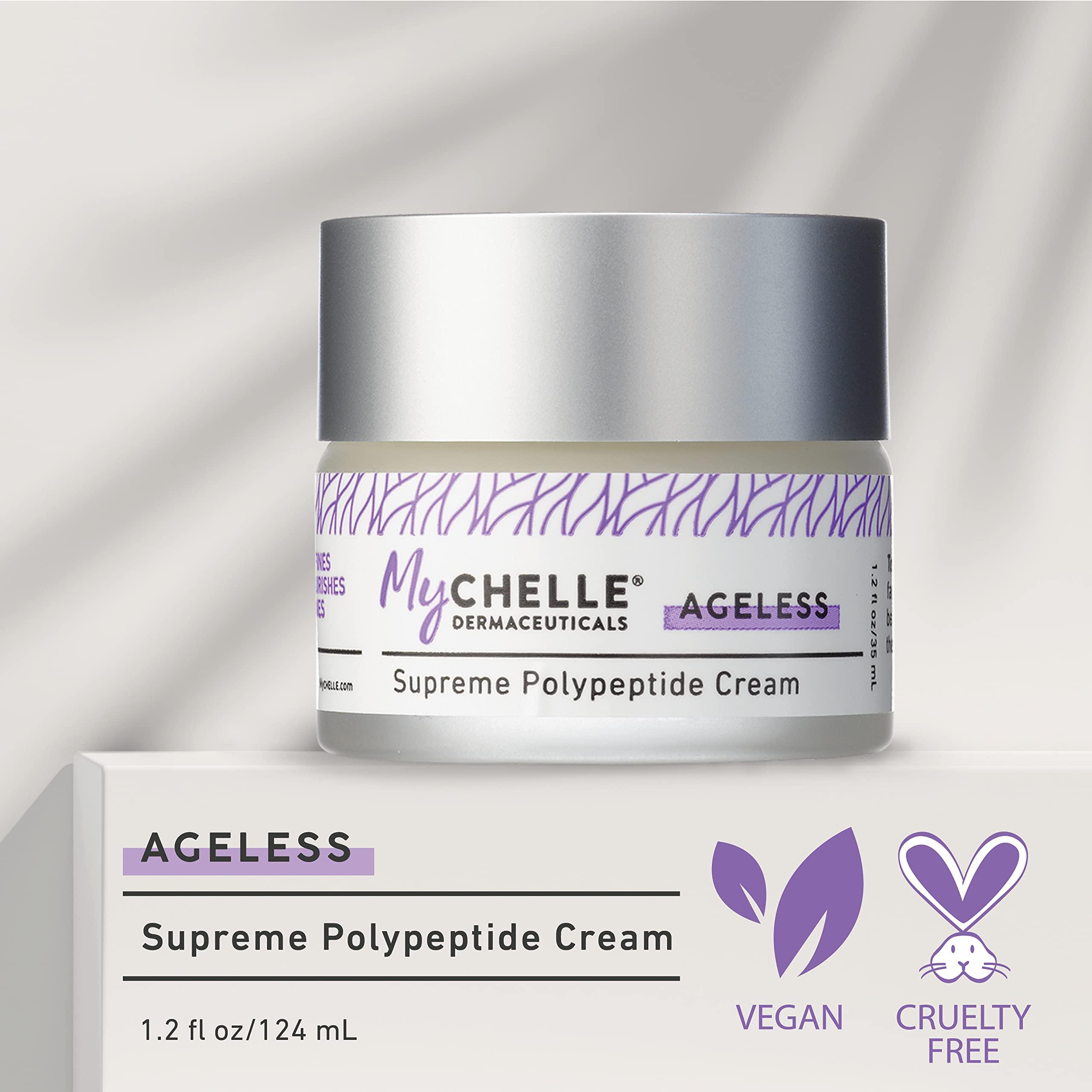 MyChelle Dermaceuticals MyCHELLE Dermaceuticals Supreme Polypeptide Cream (1.2 Fl Oz) - Recontouring Anti-Aging Cream with Powerful Peptides, Help Lift & Revive Skin, Help to Reduce the Appearance of Fine Lines and Wrinkles