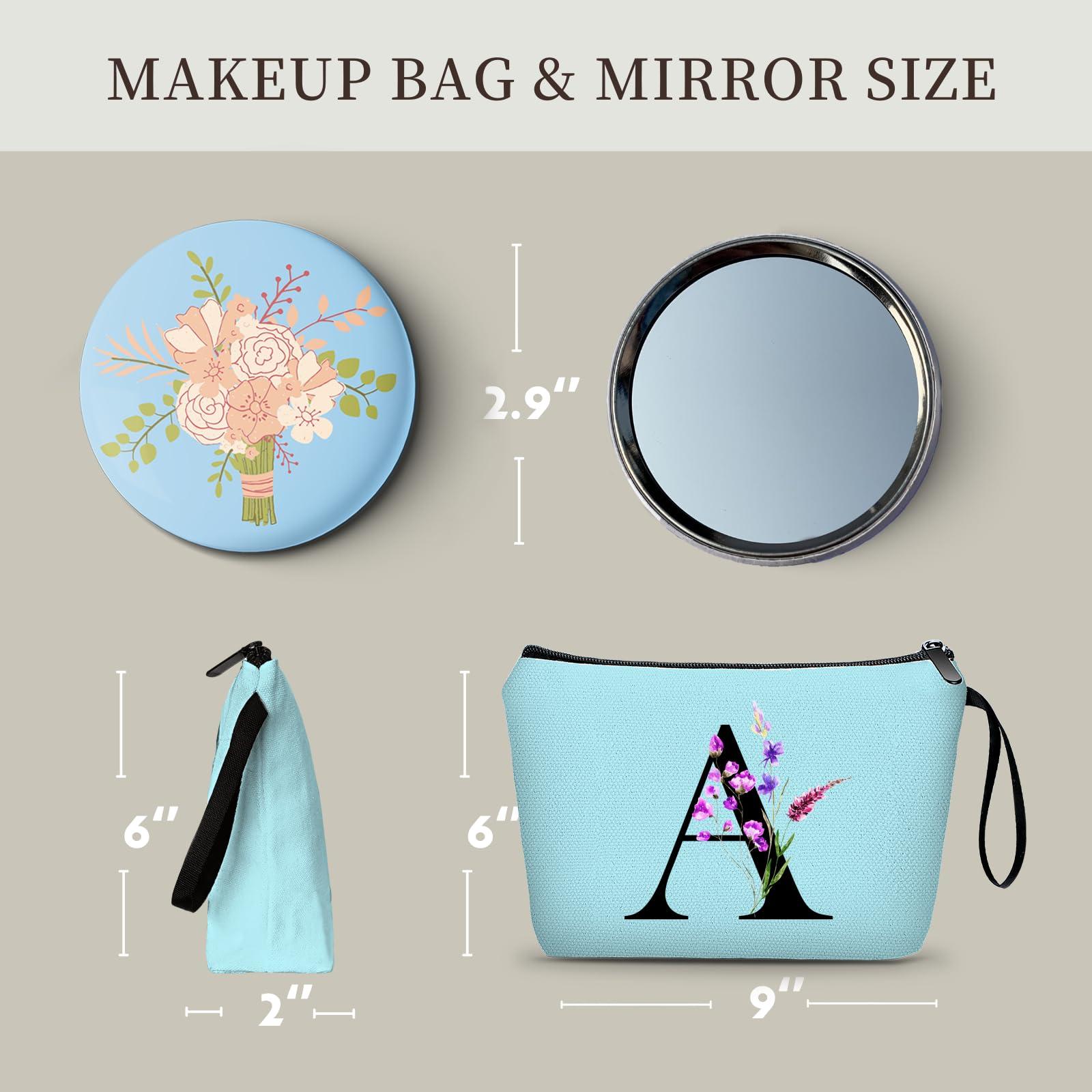 SEAMOON SEAMOON Gifts for Women Birthday Unique,Makeup Bag,Maid of Honor Gifts,Friendship Gifts for Women,Sister Birthday Gifts from Sister,Bridesmaid Bride Cosmetic bag with Mirror,Mother\'s Day Gifts,A