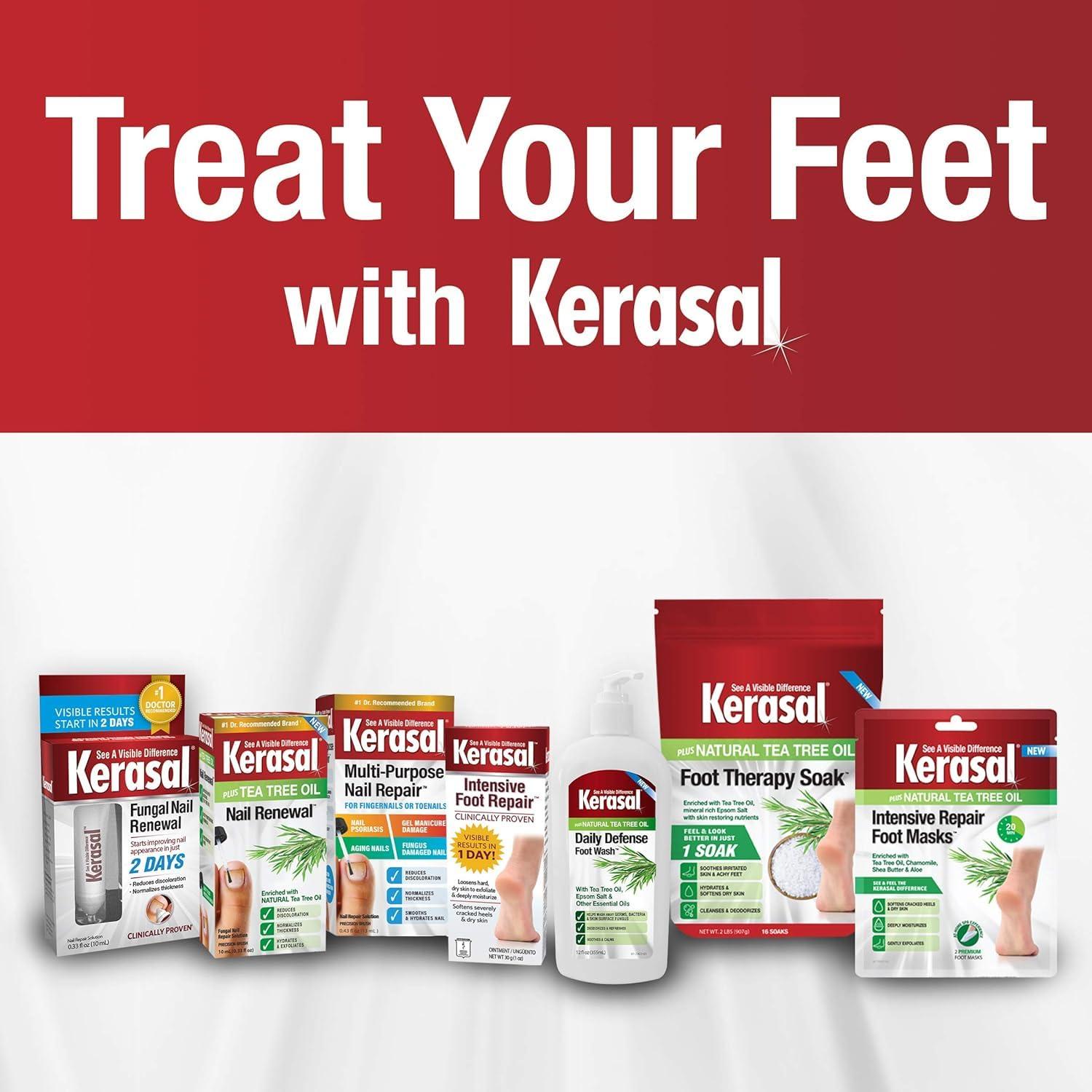 Kerasal Kerasal Intensive Foot Repair Skin Healing Ointment for Cracked Heels and Dry Feet 1 oz , 2 Count, (Pack of 2)