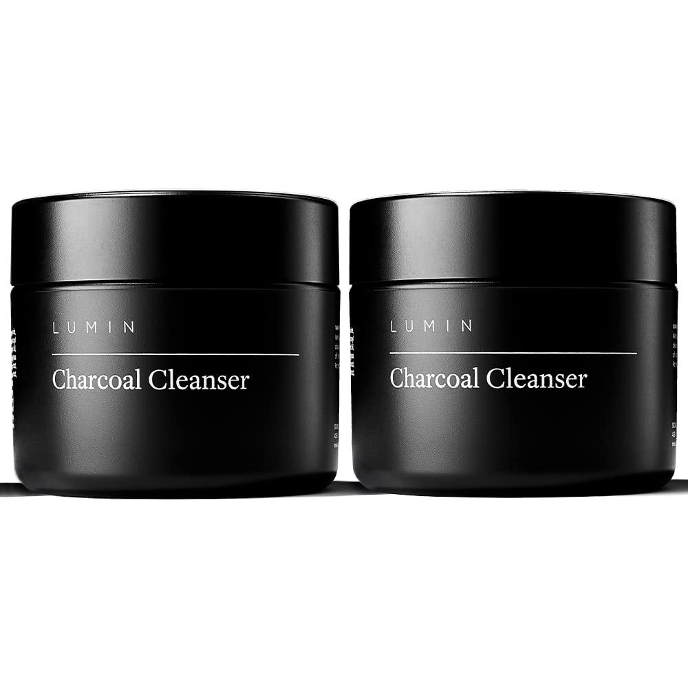 Lumin Lumin Charcoal Face Wash for Men Skincare - Daily Detox, Hydrating Face Cleanser, Removes Impurities, Exfoliates, Unclogs Pores, Controls Oil, Soothes Irritation, All Skin Types, 2 Pack